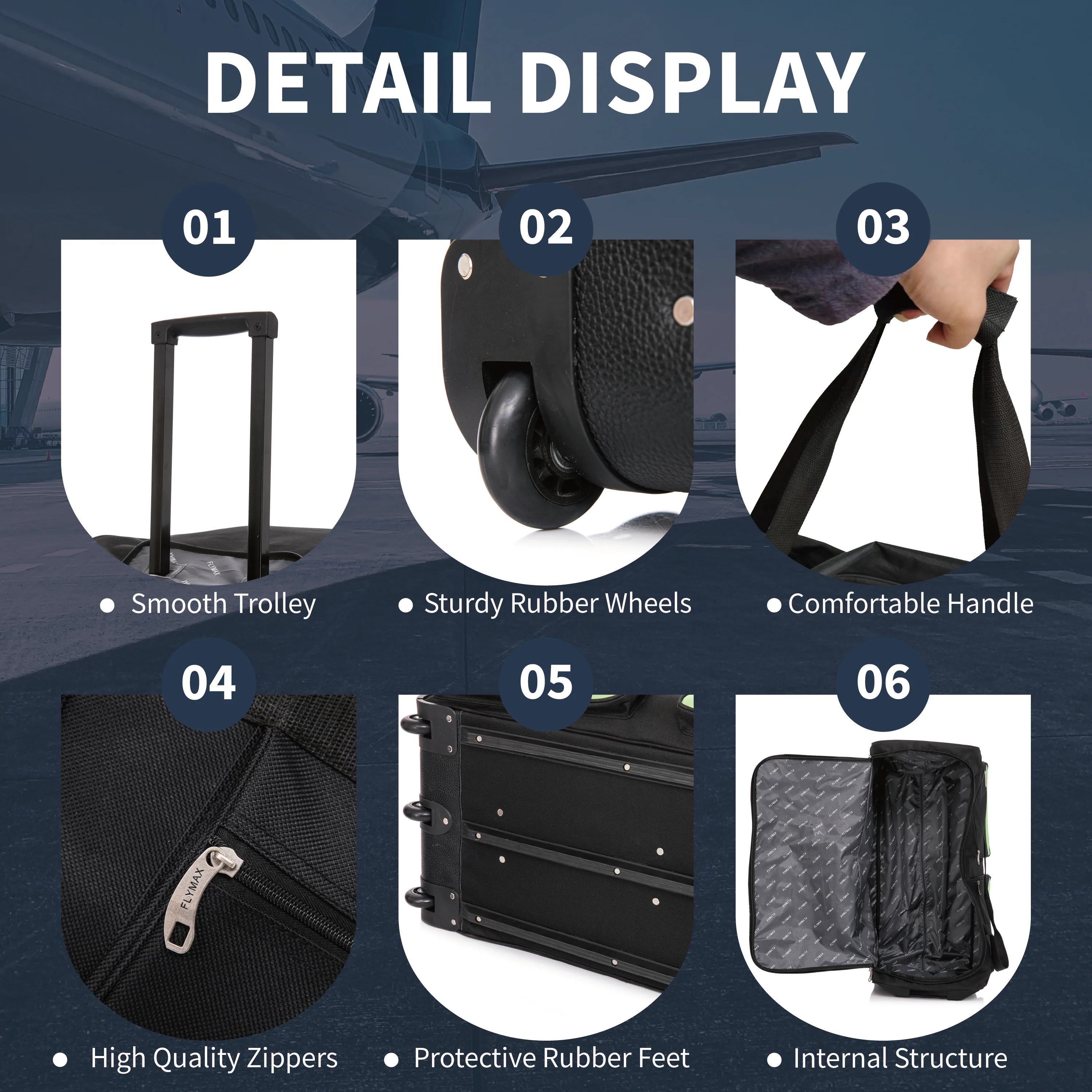 Flymax 28" Medium Lightweight Wheeled Bag – Durable, Compact, and Versatile - Image 3