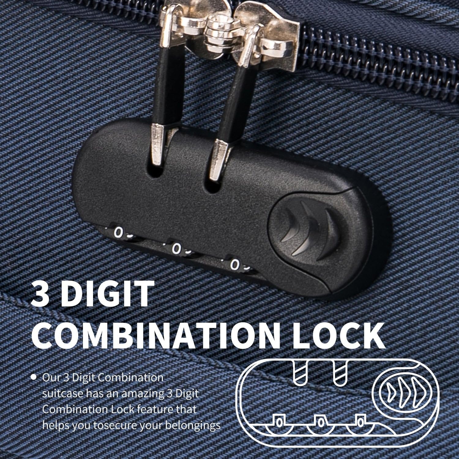 Flymax Barcelona Breeze 4-Wheel Cabin Suitcases - Lightweight 20" Luggage - Image 4