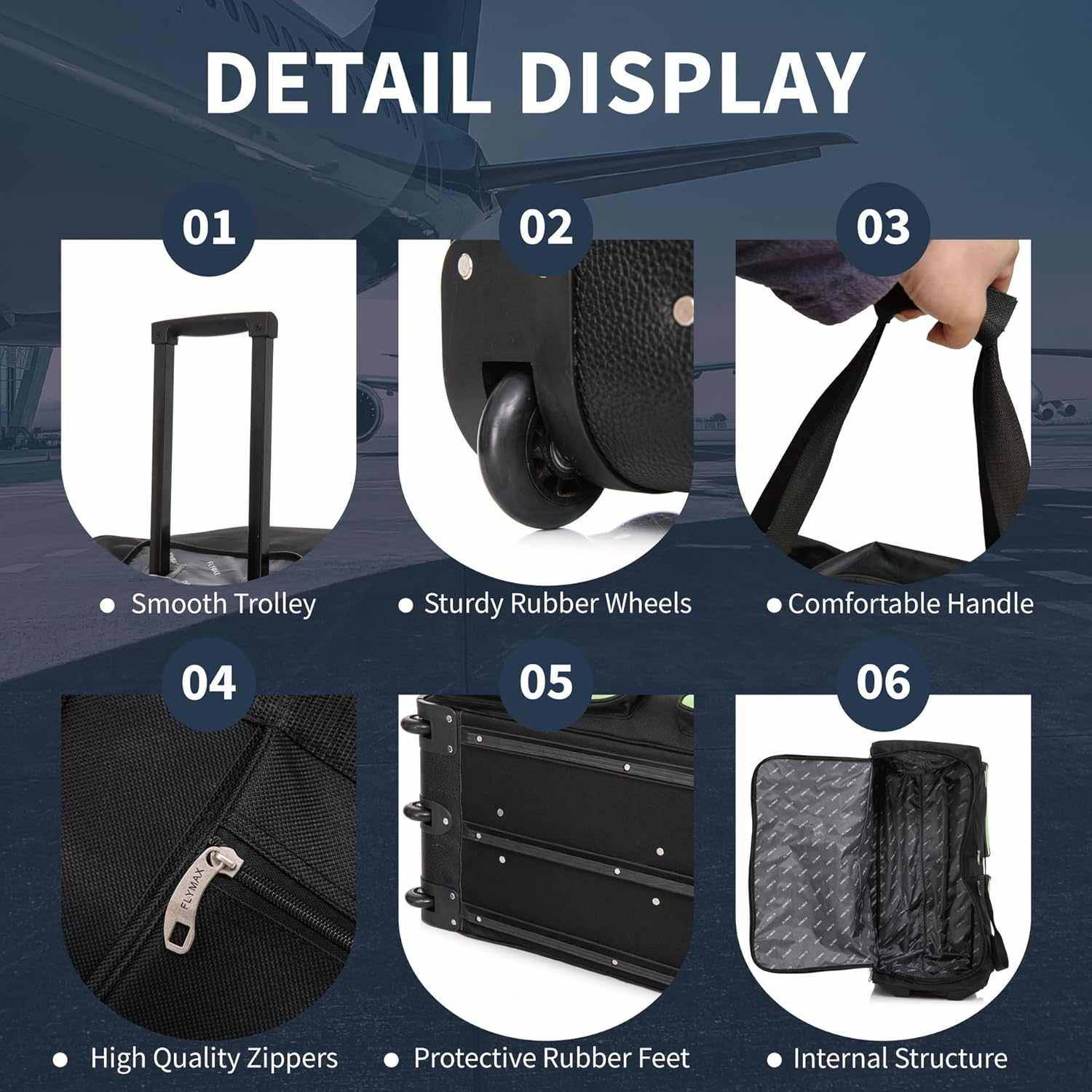 Flymax 40-Inch Lightweight Wheeled Bag – Durable and Spacious Travel Companion - Image 3