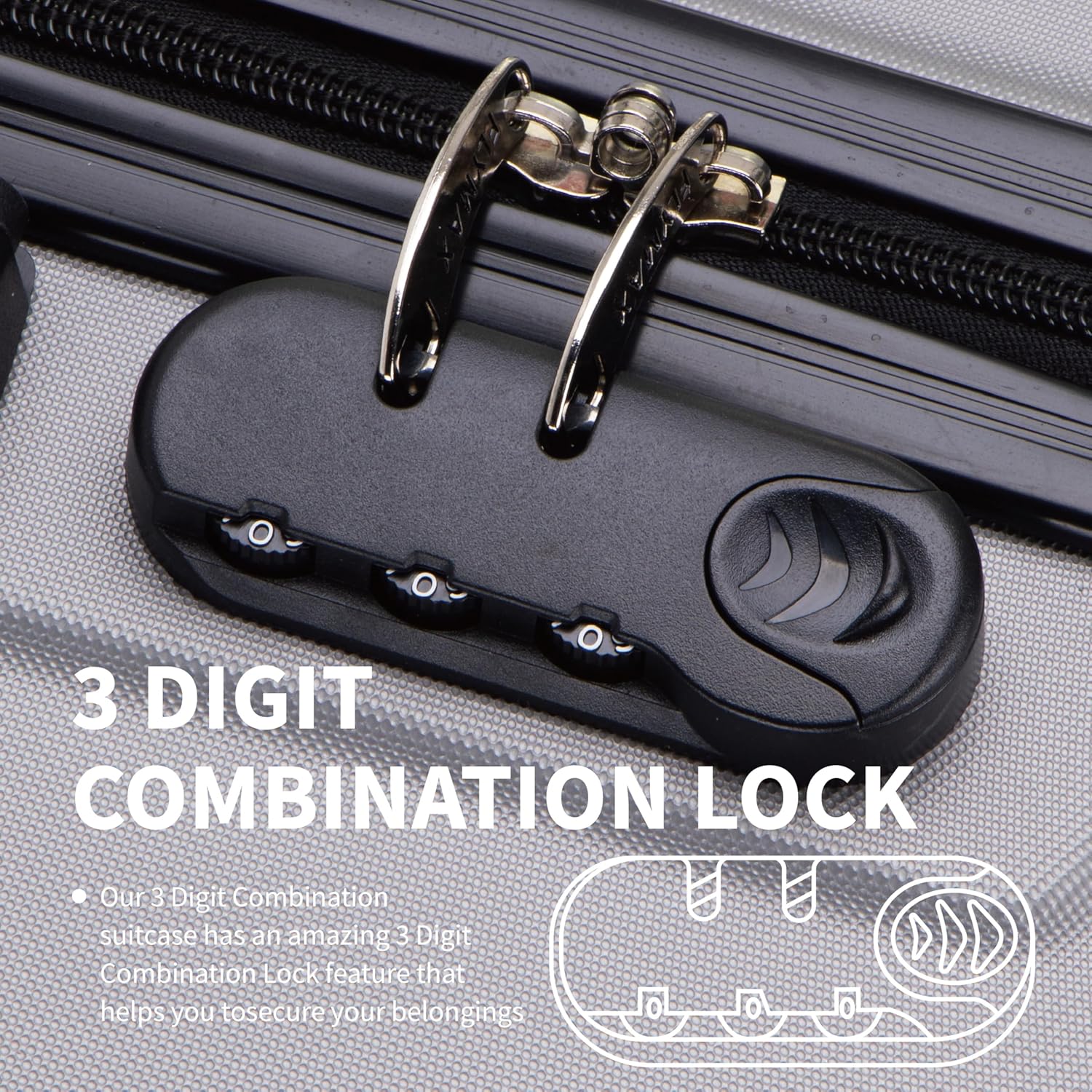 Flymax 4 Wheel Hardshell Suitcases London Legacy - Image 5