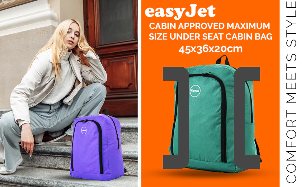 FLYMAX 45x36x20 EasyJet Cabin Bag Underseat Carry on Hand Luggage Flight Backpack - Image 7