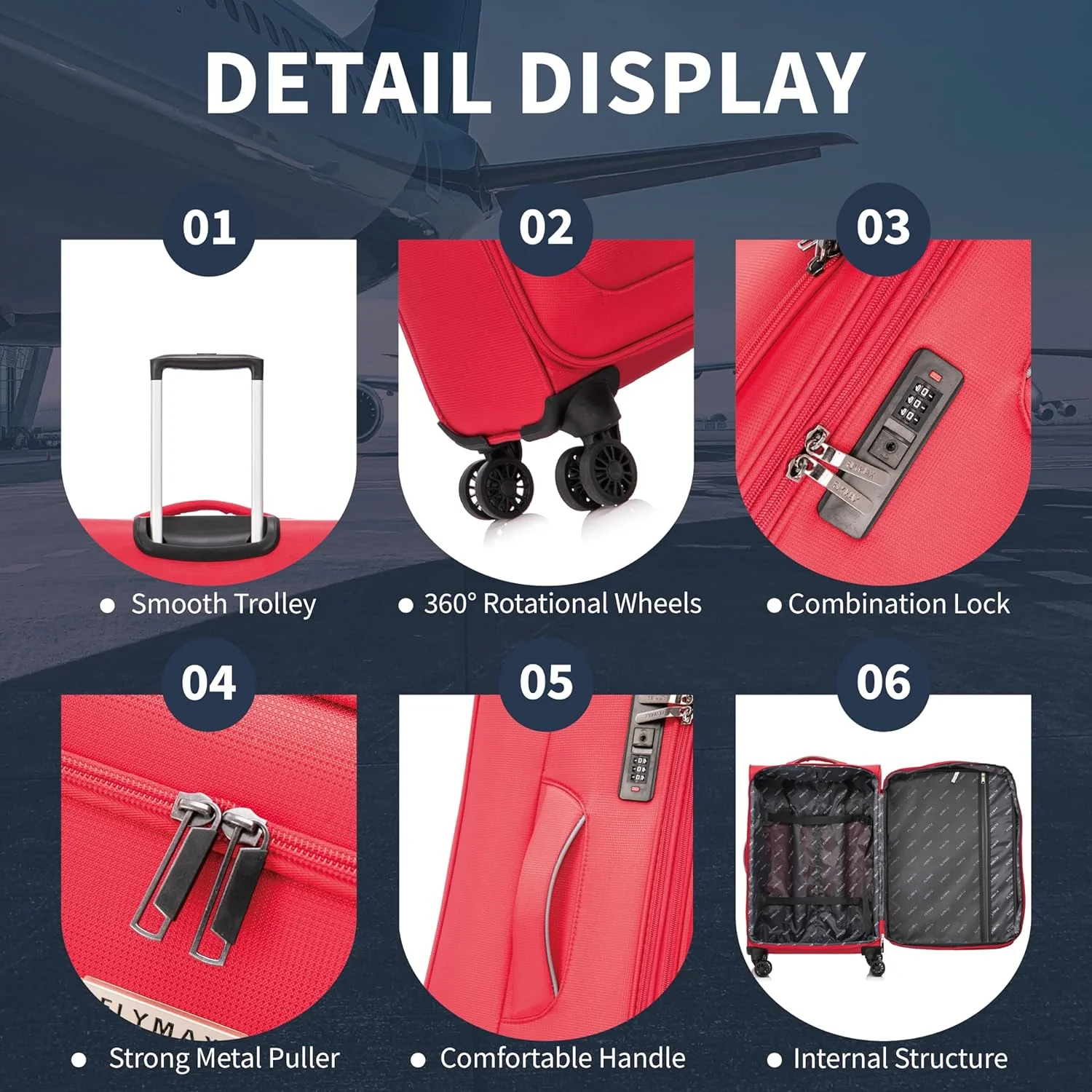 Flymax Canada Explorer – The Ultimate 4-Piece Luggage Set for Every Journey - Image 3