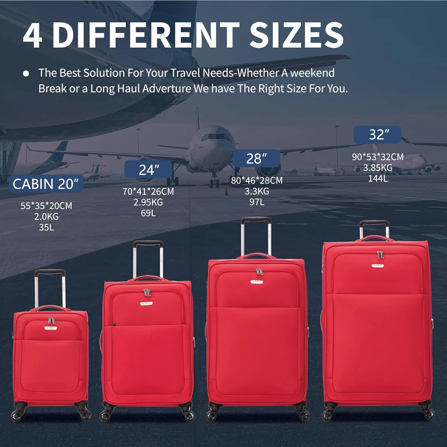 Flymax Canada Explorer – The Ultimate 4-Piece Luggage Set for Every Journey - Image 5