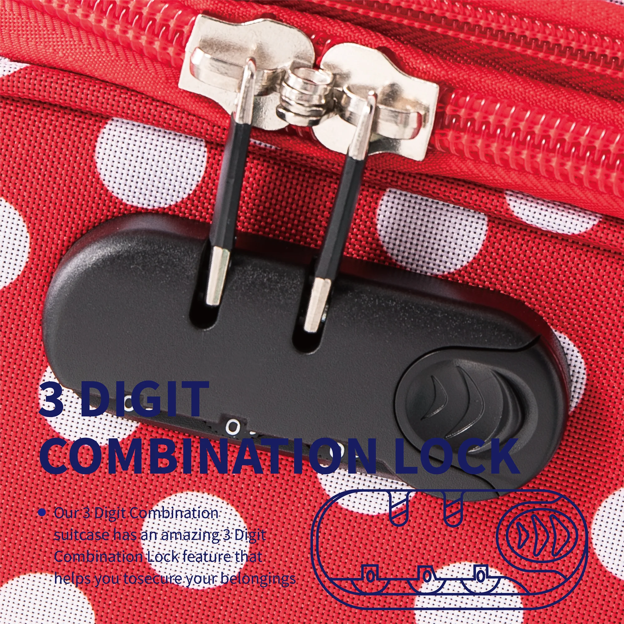 Flymax Lightweight 4-Wheel Suitcase Set – Travel with Confidence - Image 5