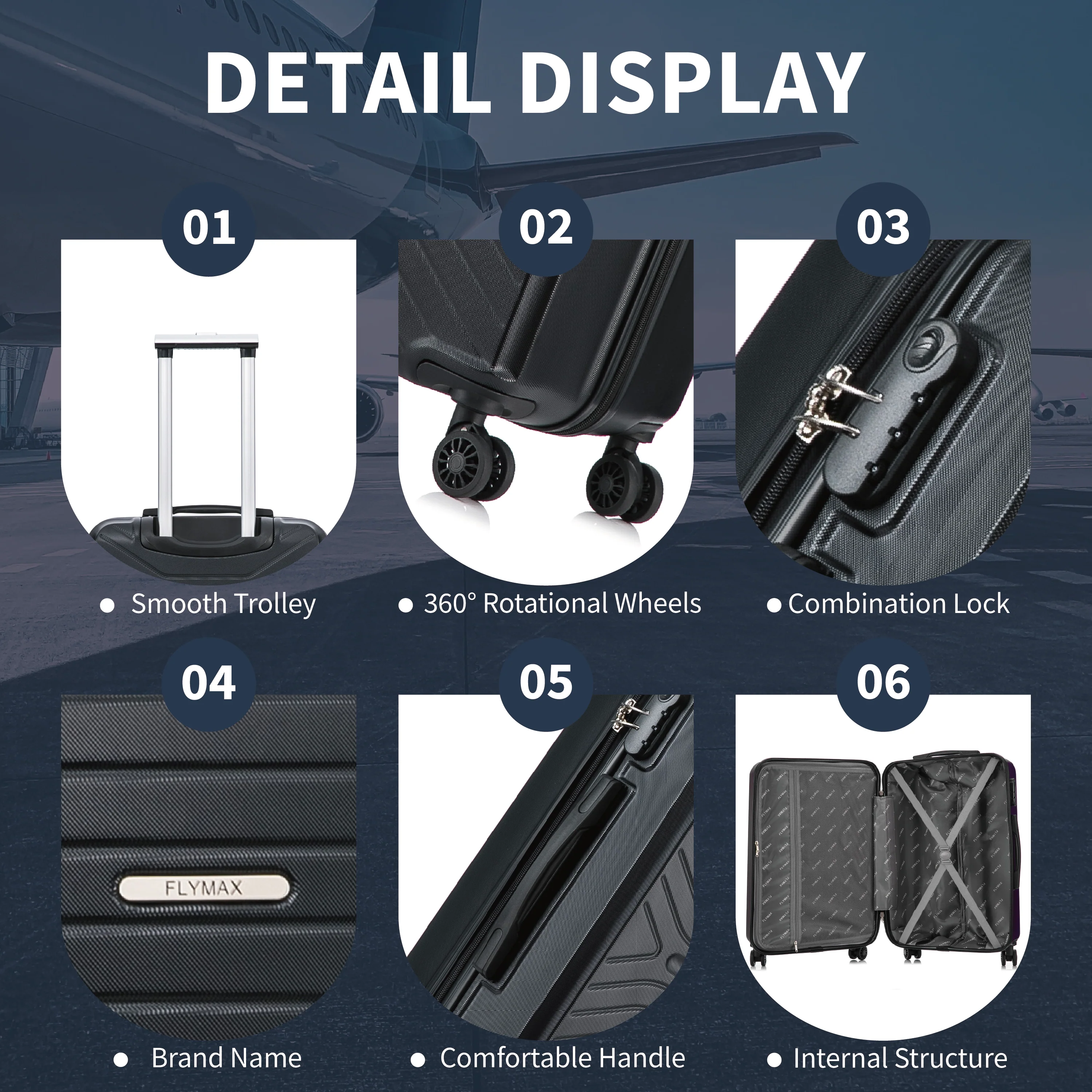 Flymax London Legacy 4-Piece Luggage Set – Travel in Style & Convenience - Image 4