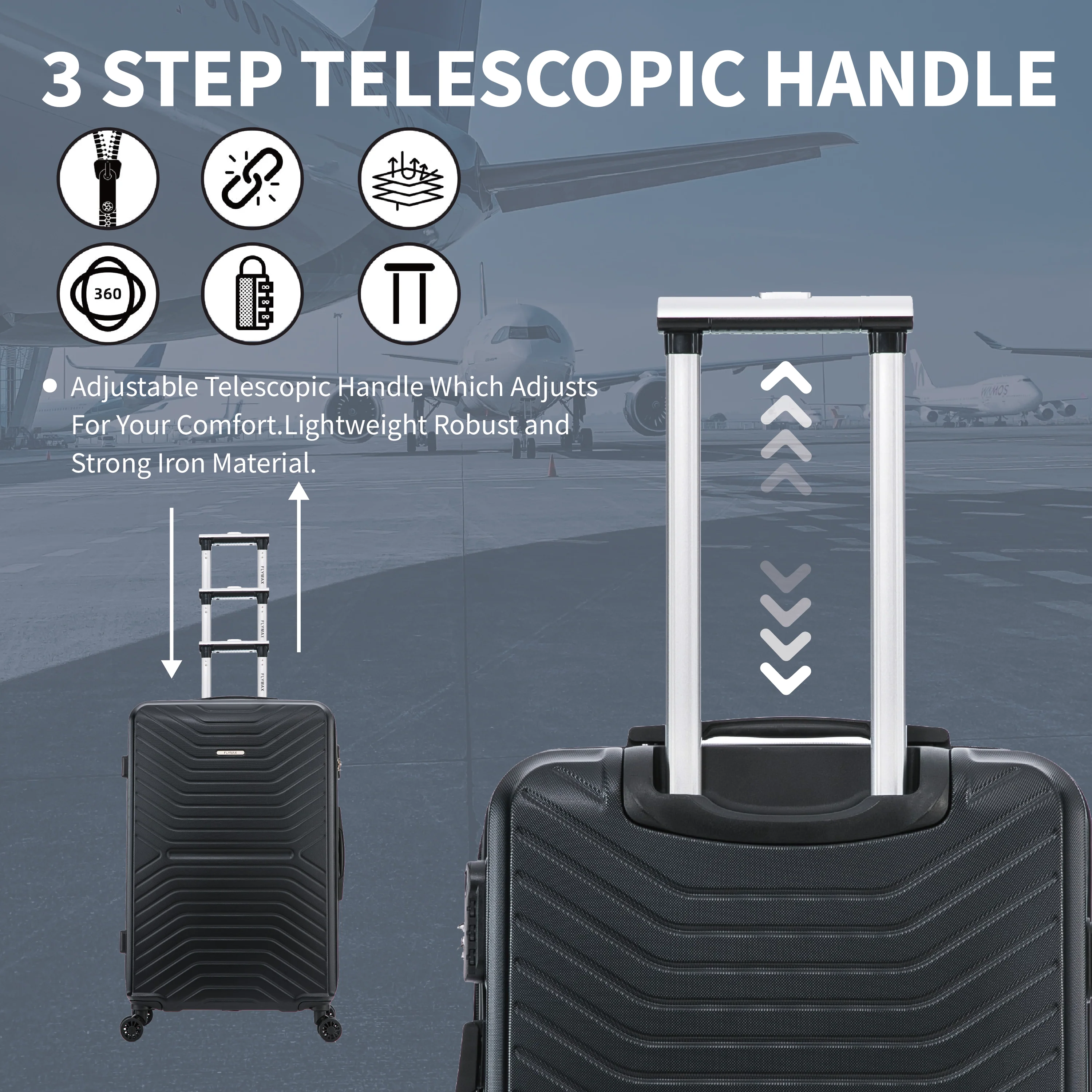 Flymax London Legacy 4-Piece Luggage Set – Travel in Style & Convenience - Image 5