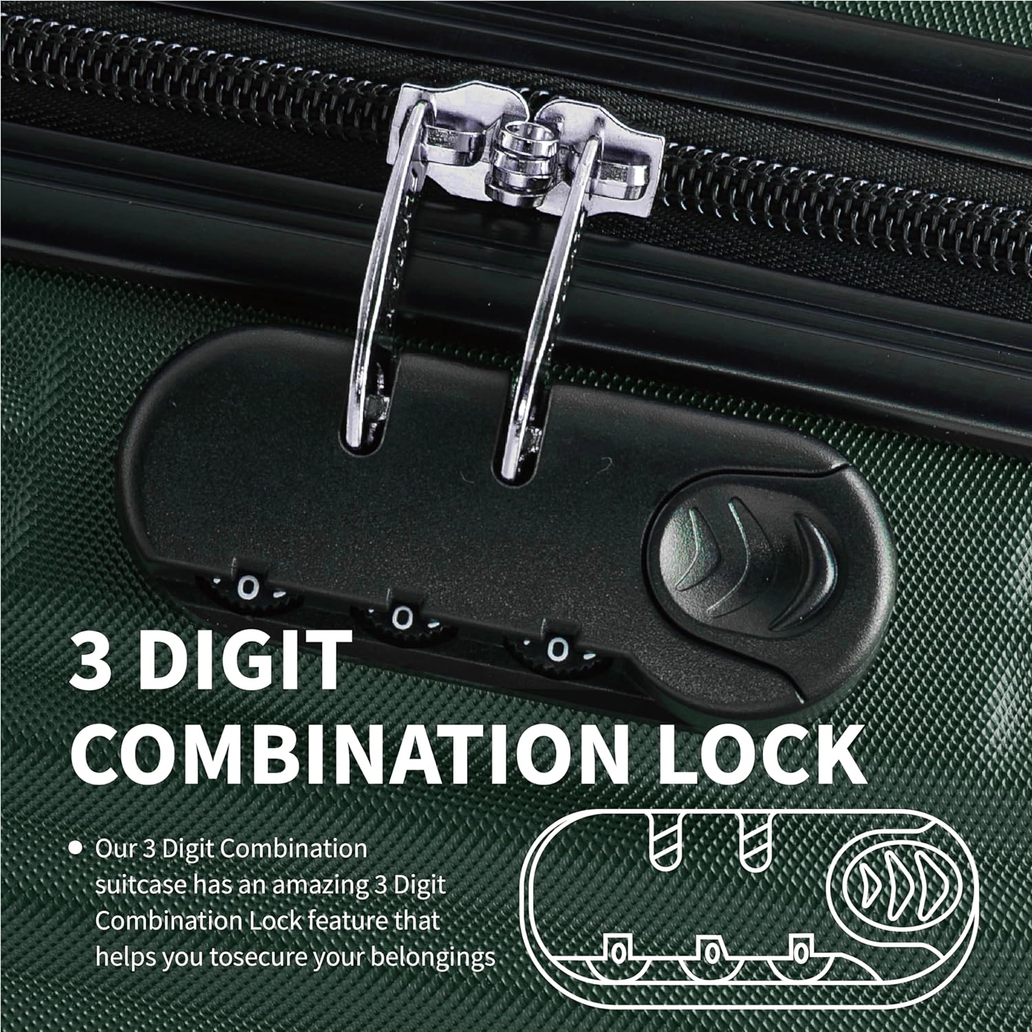 Flymax Mumbai Fortress 24" Medium Lightweight Suitcase - Image 3