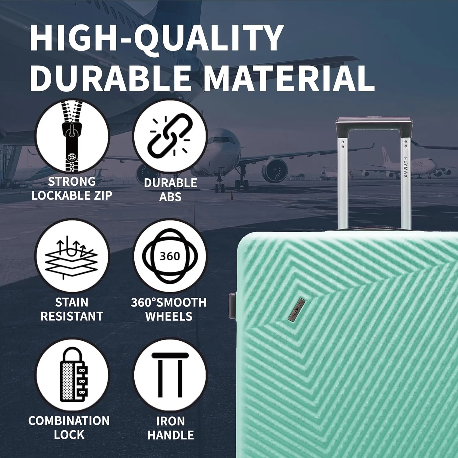 Mumbai Fortress Large Hard Shell Suitcase - Stylish and Lightweight - Image 3