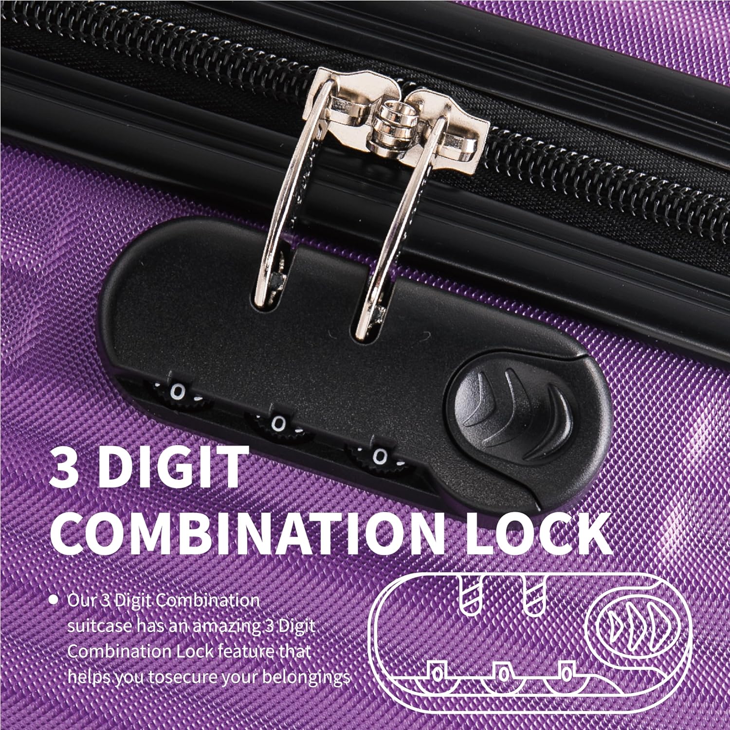 Flymax Mumbai Fortress 32" Extra Large Suitcase with Spinner Wheels - Image 5