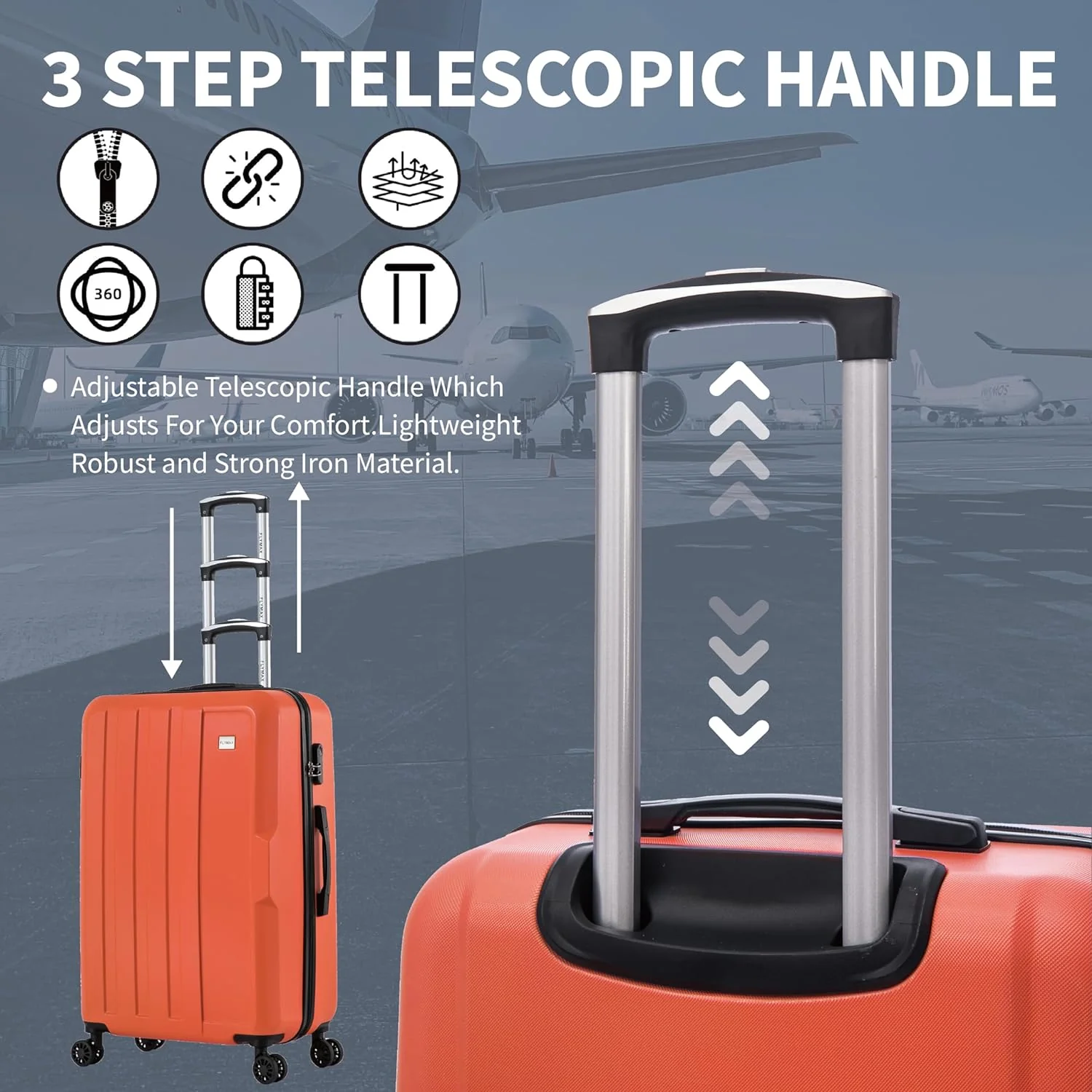 Flymax New York Fort 24-Inch Medium Suitcase – Perfect for Short Getaways - Image 5