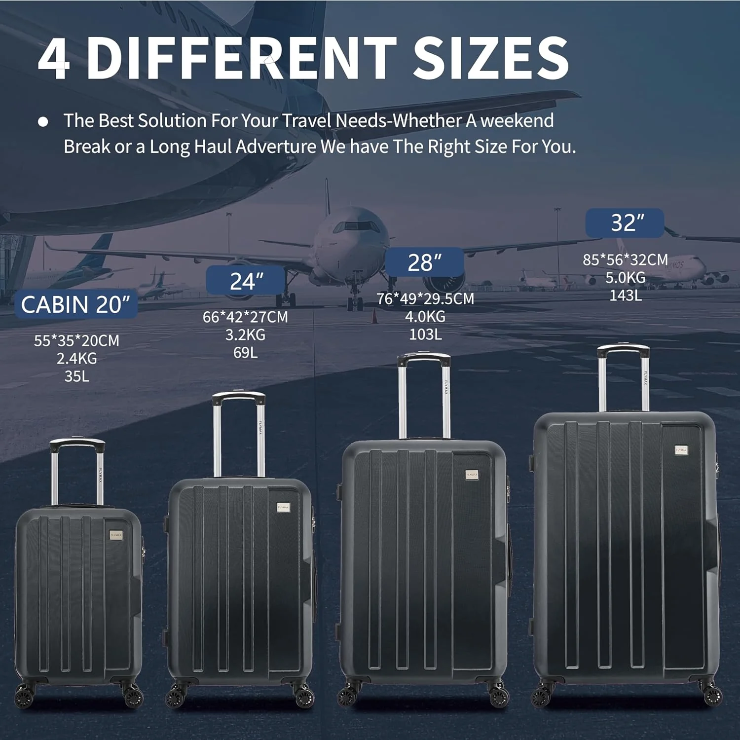 Flymax New York Fort 29-Inch Large Suitcase – Spacious Travel Luggage - Image 4