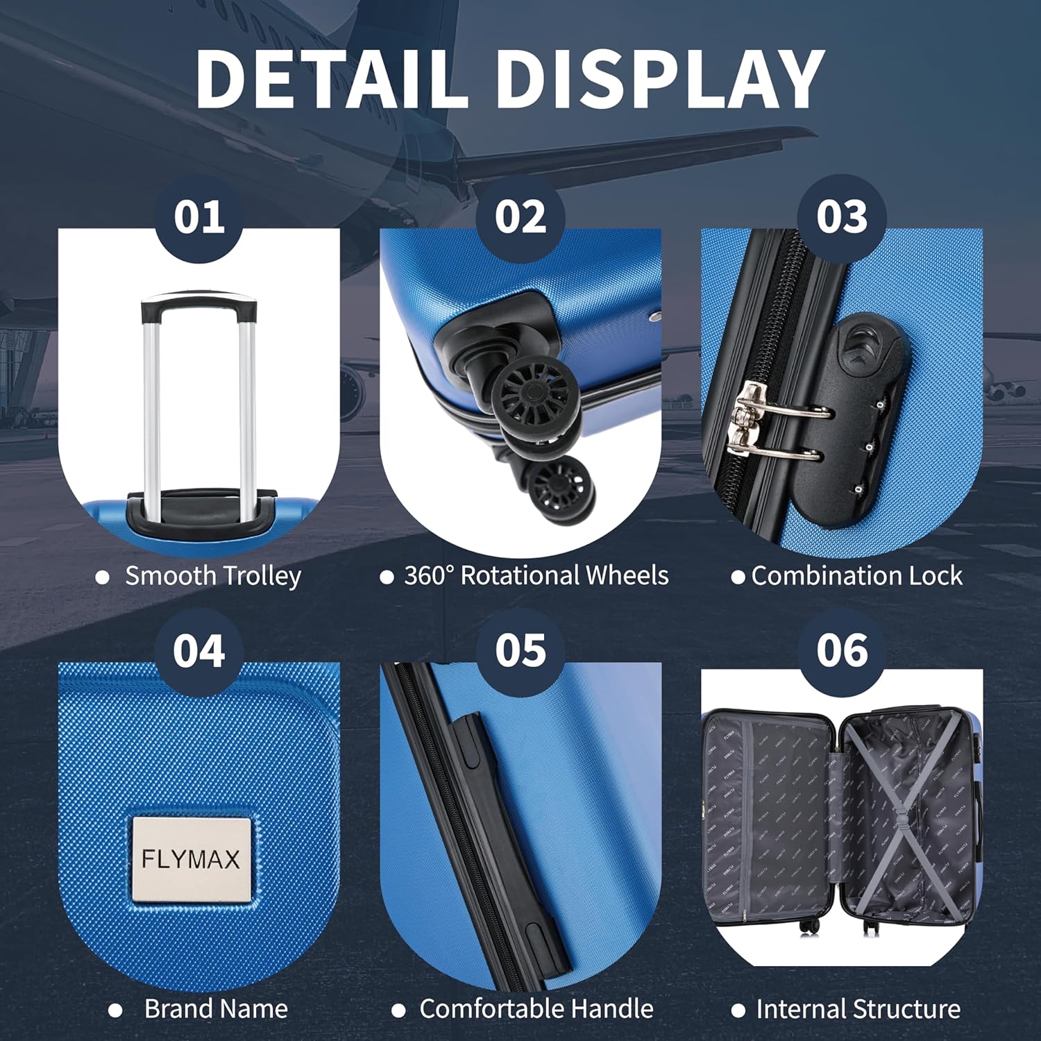 Flymax New York Fort 32-Inch Extra Large Suitcase – Durable Travel Luggage - Image 3