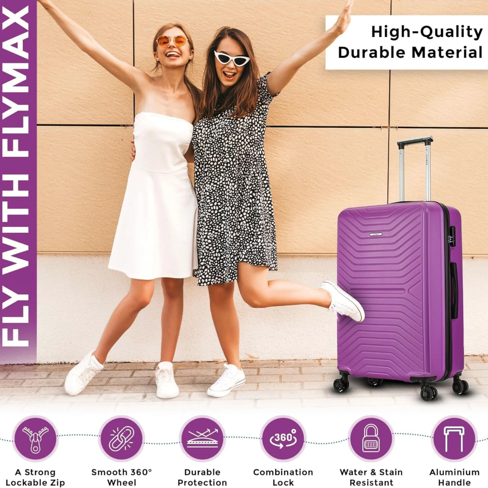Flymax New York Fort 4-Piece Luggage Set– Travel Smart with Elegance - Image 4