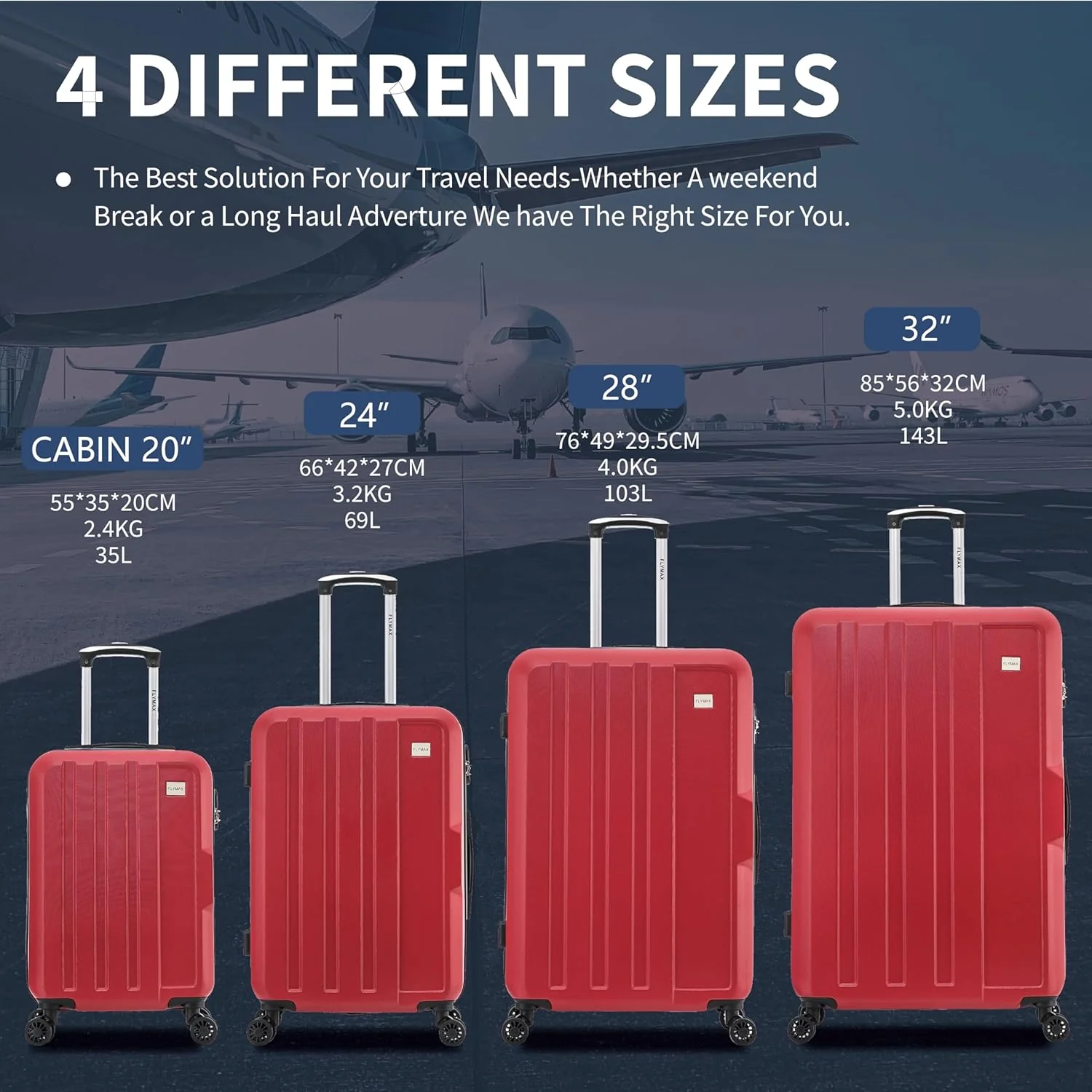 Flymax New York Fort Lightweight Cabin Suitcase 55x35x20 – Compact and Convenient Travel Luggage - Image 5