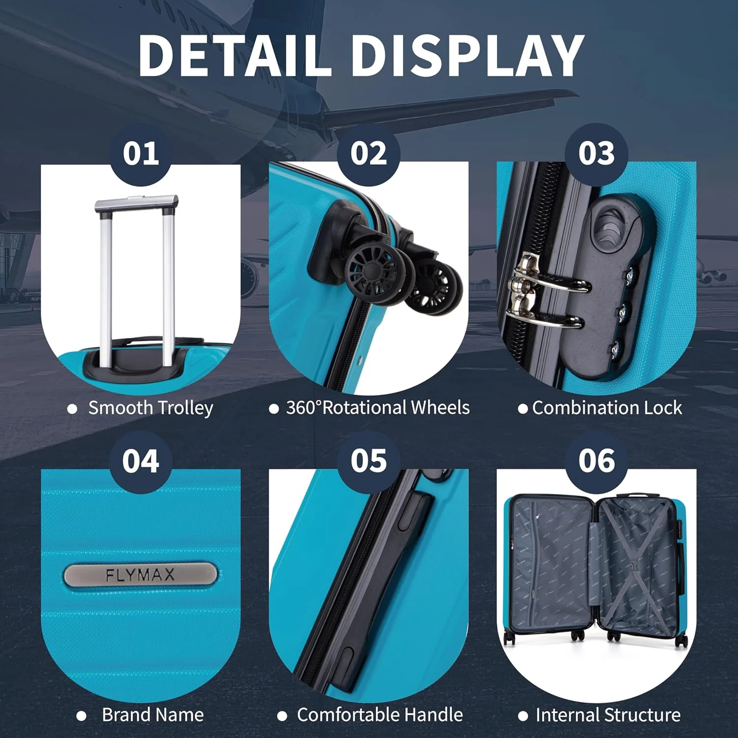 Flymax London Legacy Lightweight Cabin Luggage 55X40X20 Ryanair. - Image 3