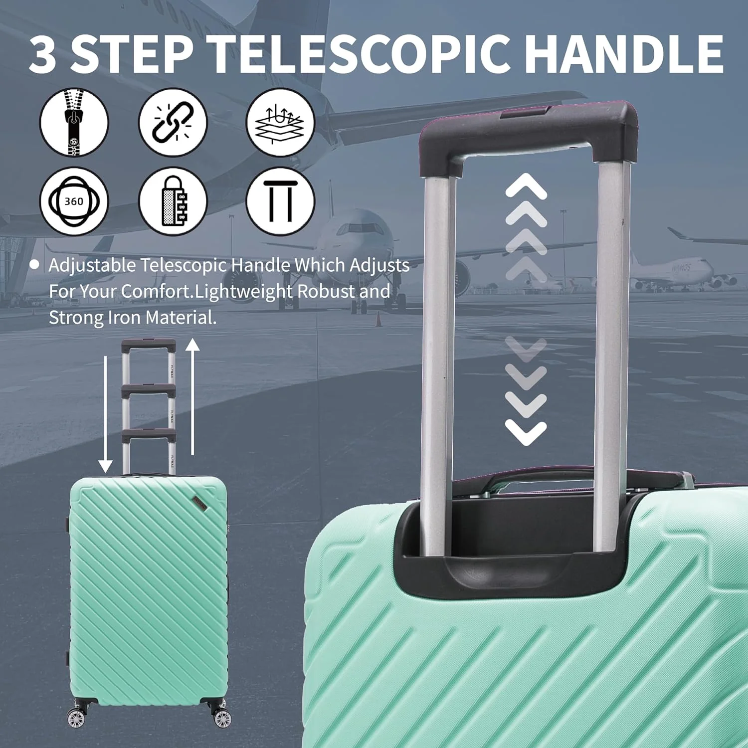 Flymax Seoul Defender 24-Inch Super Lightweight Suitcase | Compact & Durable - Image 4