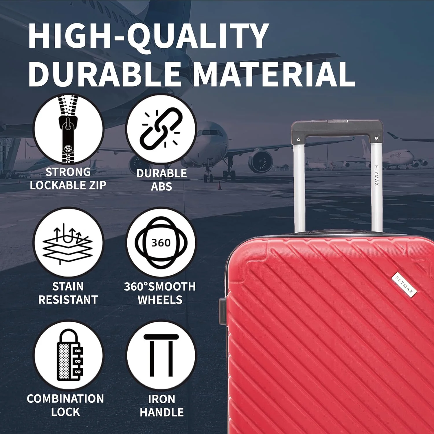 Flymax Seoul Defender Cabin Size Super Lightweight Suitcase - Image 3