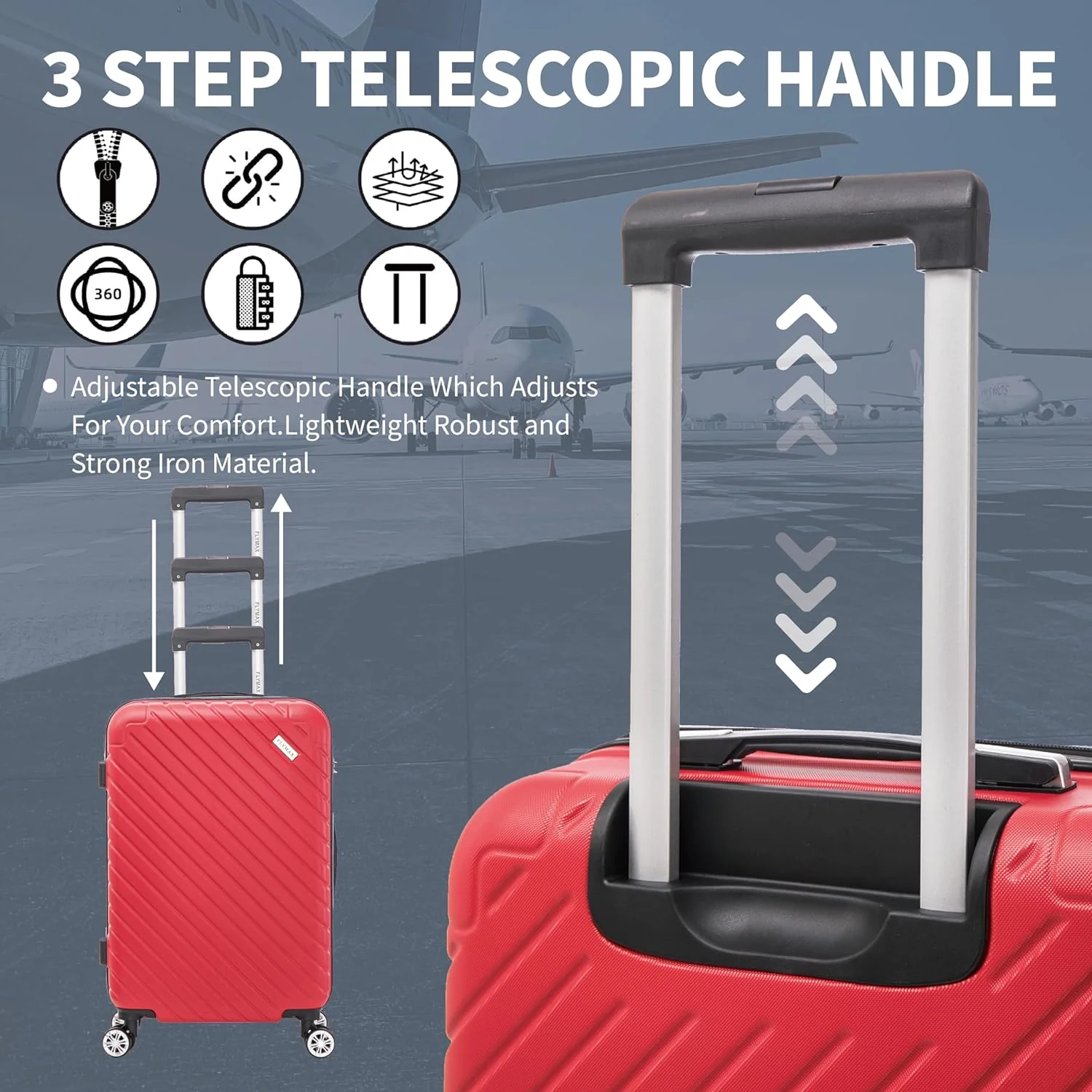 Flymax Seoul Defender Cabin Size Super Lightweight Suitcase - Image 4