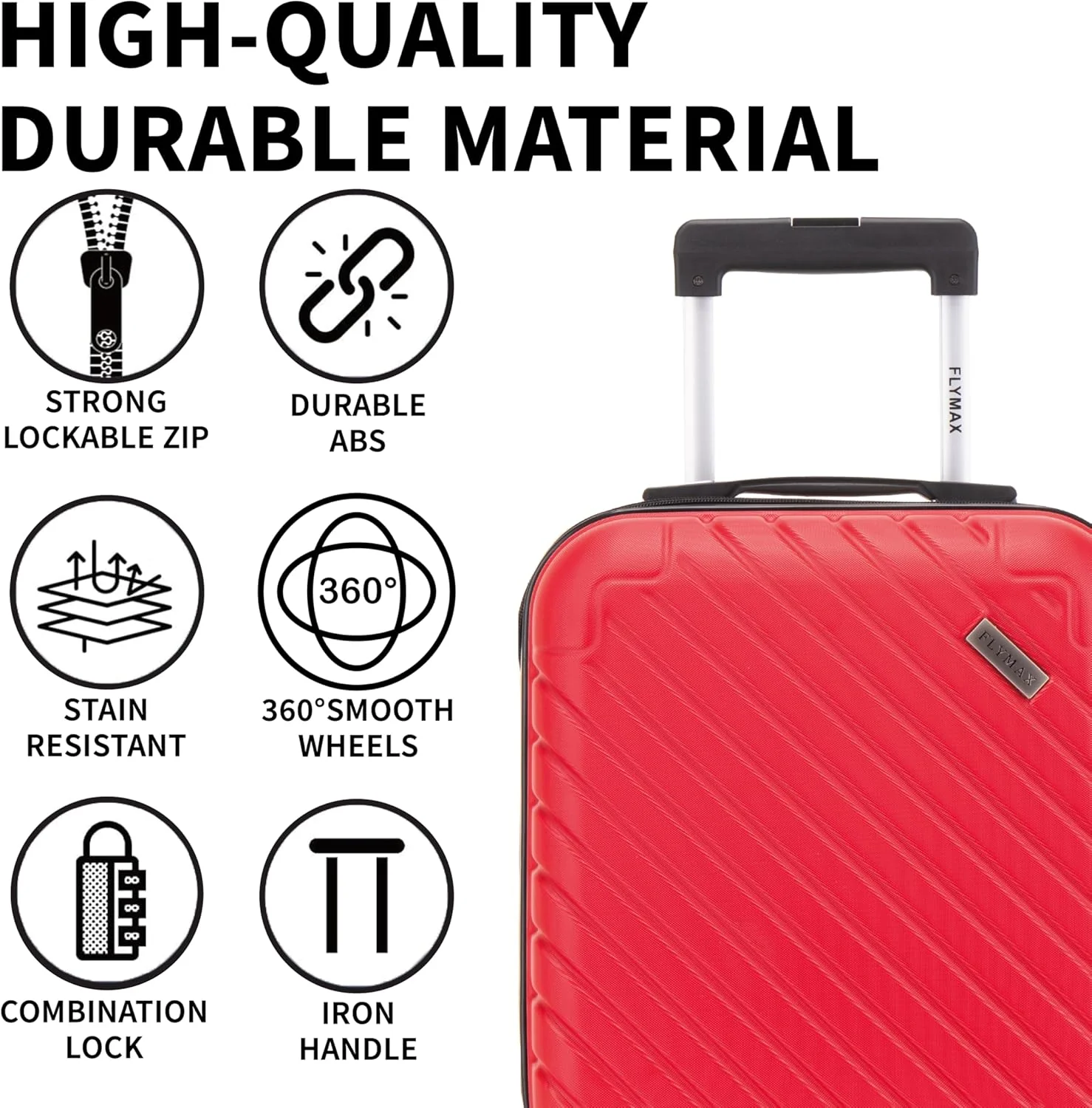 Flymax Seoul Defender Lightweight Cabin Luggage 55X40X20 Ryanair. - Image 3