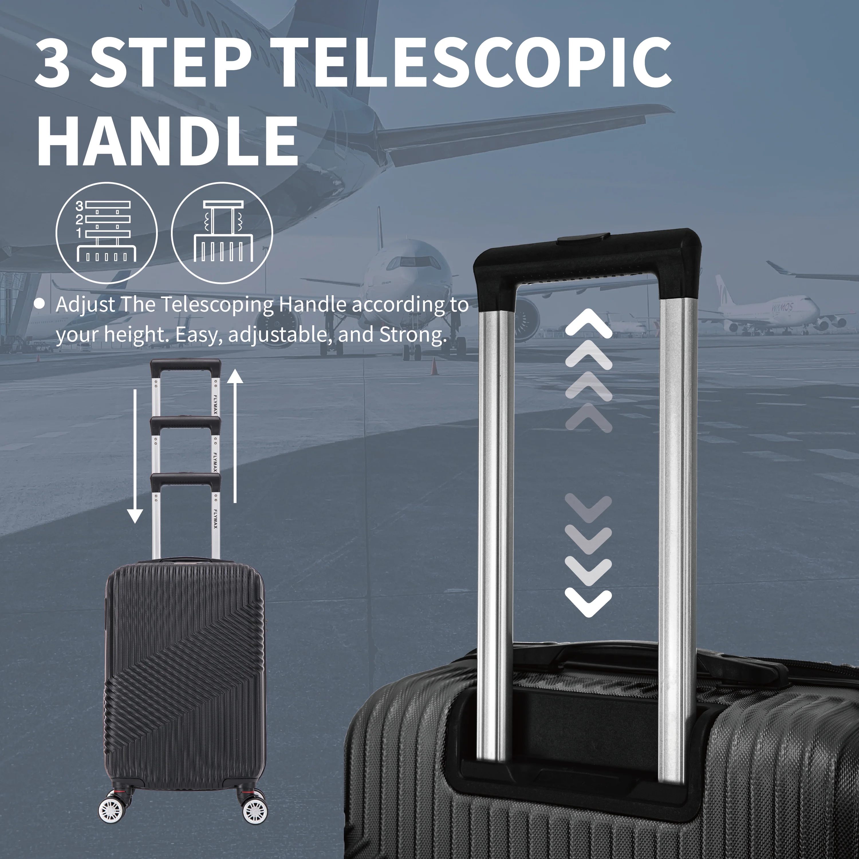 Flymax Zurich Shield Lightweight 24" Hard Shell Suitcase - Image 11