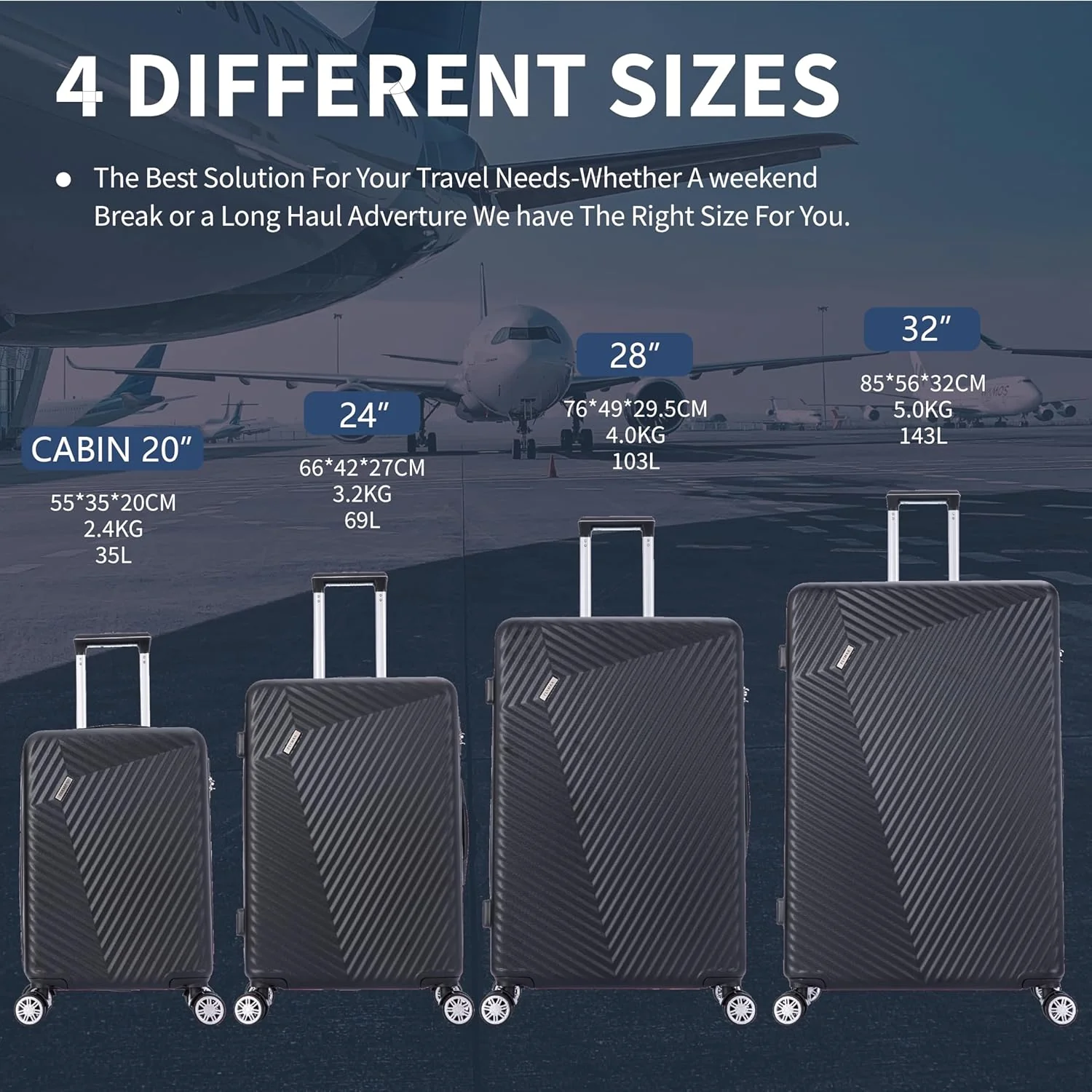 Flymax Mumbai Fortress Cabin Suitcase - 20" Lightweight Carry-On suitcase - Image 5