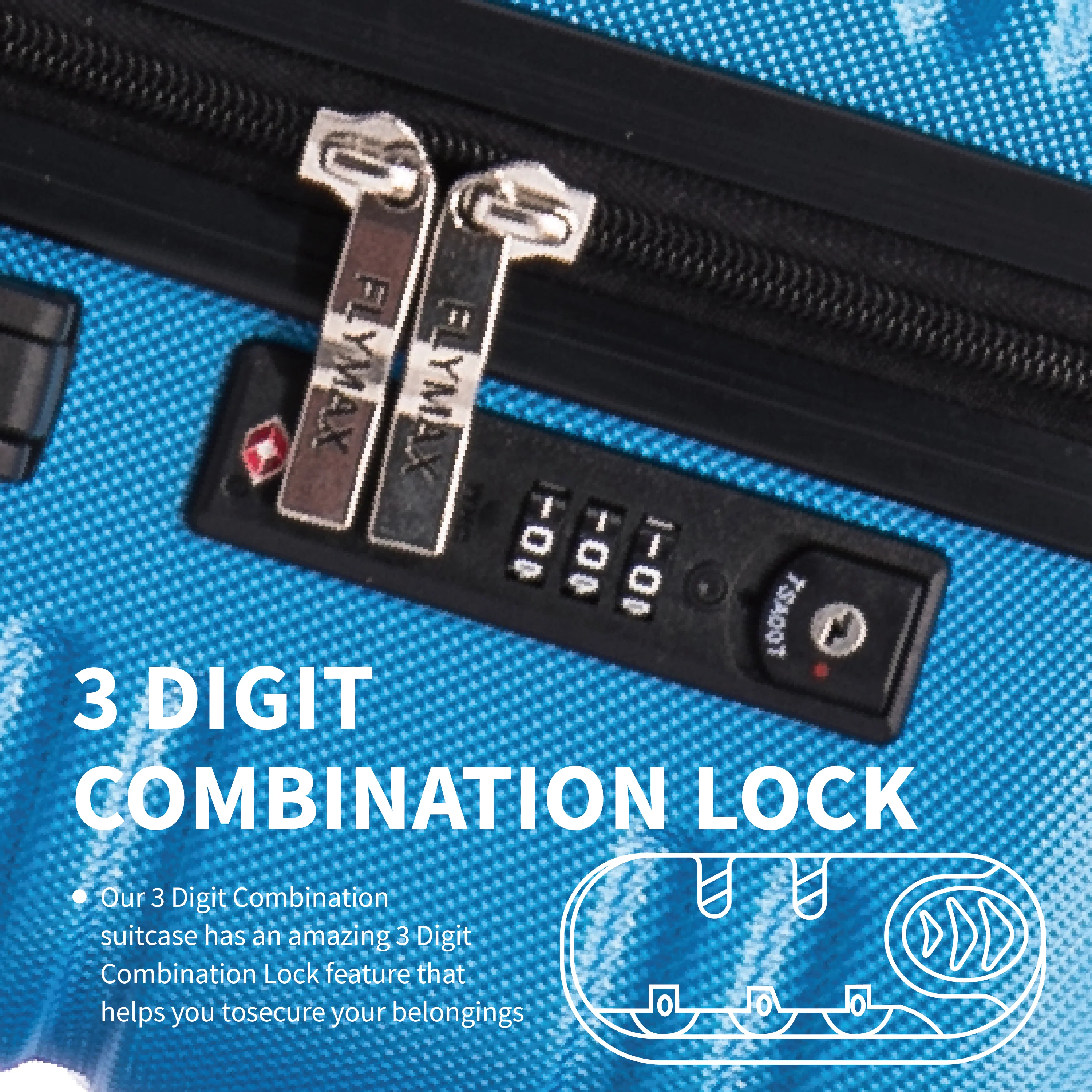 Flymax Kyoto Guardian Lightweight Large Hard Shell Suitcase - Durable 29" Travel Luggage - Image 4