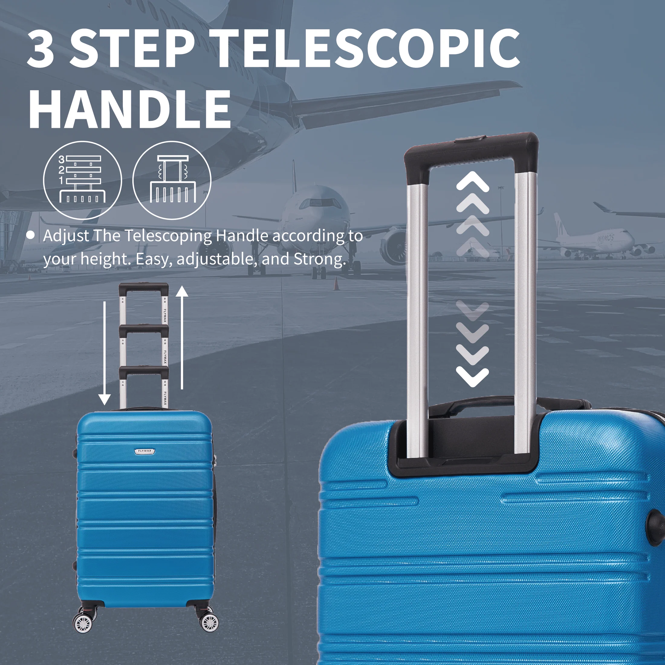 Flymax Kyoto Guardian Lightweight Large Hard Shell Suitcase - Durable 29" Travel Luggage - Image 5