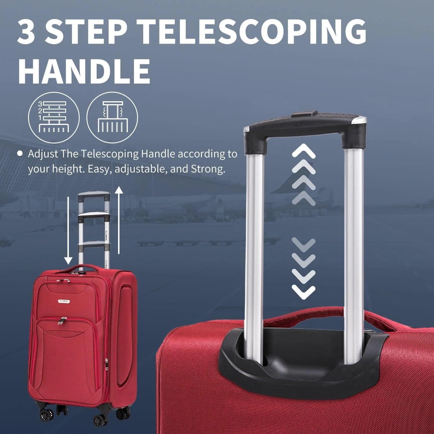 Flymax Barcelona Breeze 28" lightweight soft-shell suitcase - Image 4