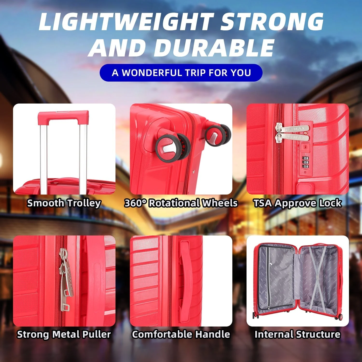 Flymax Dubai Volt Premium carry on suitcase – Compact and Stylish Travel Solution - Image 3