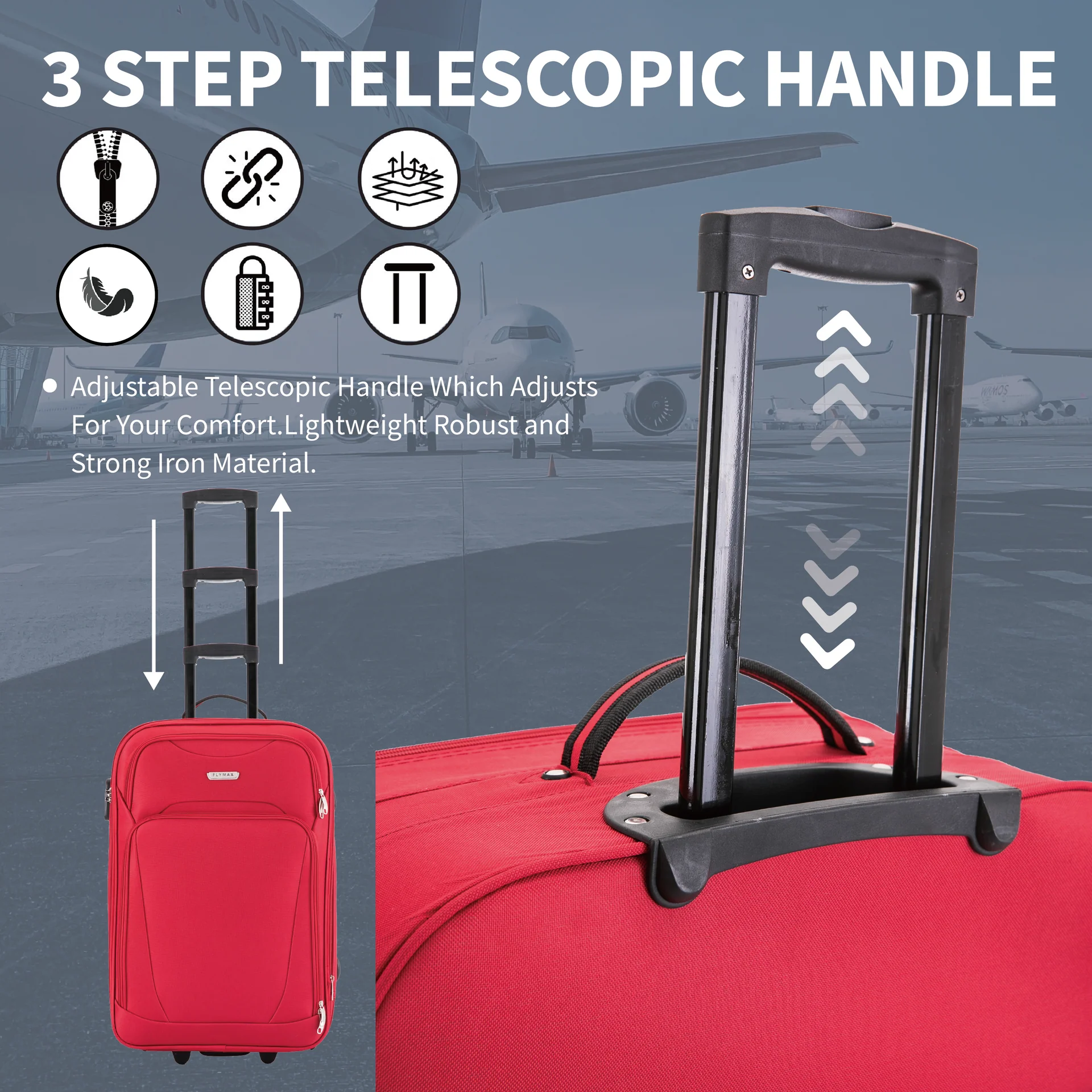 Flymax Vienna Voyage - The Best Lightweight And Spacious SoftShell Travel Suitcase - Image 5